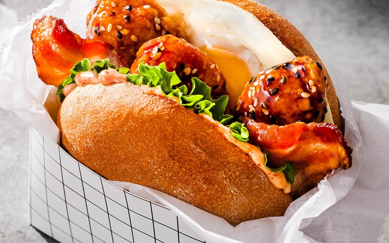 Euro-Bake Korean Fried Chicken Breakfast Sandwich